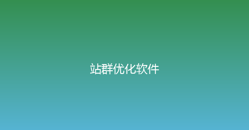 站群优化软件 封面图